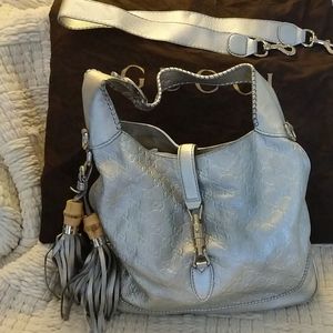Lost my job🤯GUCCI AUTHENTIC silver Hobo bag!!